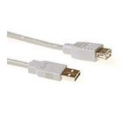 ACT USB 2.0 Extension Cable, A Male - A Female 5m 5m Marfil - Cable USB (A Male - A Female 5m, 5 m, Marfil)