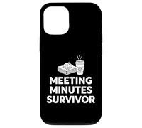 Actas de reunión Superviviente Oficina Humor Vida Laboral Carcasa para iPhone 12/12 Pro