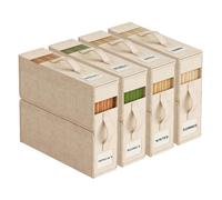 ActCosy Paquete de 4 organizadores de sábanas y almacenamiento con asas, almacenamiento plegable de ropa blanca para juegos de sábanas King y Queen, ventana transparente y etiquetas extraíbles, diseño
