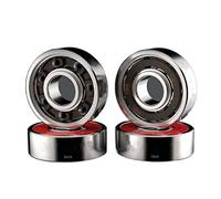ACTEBUIPSH Rodamientos 608 ABEC9 híbridos de Acero Inoxidable cerámica Negra for Patines en línea Patineta Wave Caster Board