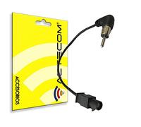 ACTECOM Cable Adaptador ISO Antena Dab Fakra Z a DIN Radio Angulo Compatible para Coches de Marca Vokswagen Audi Skoda