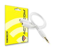 actecom® Jack 3,5 mm Estéreo Conector Jack Divisor Adaptador Cable Cable Adaptador estéreo (2 x 3.5 mm) Cable bifurcador de Audio (Conector Jack de 3,5 mm) duplicador Jack (White)