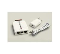 ACTELSER | Conversor de Medios con 2 Conectores POF | Conversor con 3 RJ45 y 2 POF.