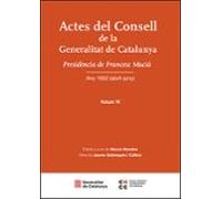 Actes Del Consell De La Generalitat De Catalunya Vol.vi