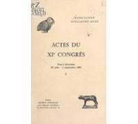 Actes Du Xie Congrès (1) : Pont-à-mousson 29 Août-2 Septembre 1983 (eb