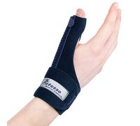 Actesso Férula de Neopreno para el Pulgar - Órtesis para Dolores y Lesiones, Tenosinovitis de De Quervain, Tendinitis y Esguinces - tamaño universal (Azul, Izquierda)