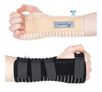 Actesso Muñequera Transpirable - Ideal para Túnel Carpiano, Esguinces, Lesiones por Esfuerzo Repetitivo y Tendinitis - Izquierda o Derecha (Beige Derecha, XL (Paquete de 1))