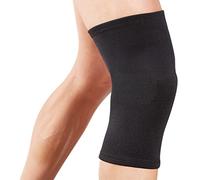 Actesso Órtesis rodillera tubular Compresión elástica para alivio del dolor durante el ejercicio o después de una lesión (Grande, Negro)