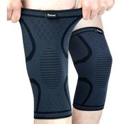 Actesso Órtesis Rodillera Tubular Compresión Elástica para alivio del dolor durante el ejercicio o después de una lesión (Gris, L (Paquete de 1))