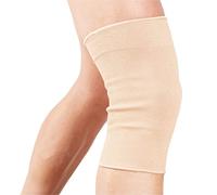 Actesso Órtesis Rodillera Tubular Compresión Elástica para alivio del dolor durante el ejercicio o después de una lesión (Beige, L)
