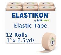 Actimove - Cinta adhesiva Elastikon, 1 pulgada x 2.5 pies, paquete de 12 - Soporte de compresión para esguinces, tensiones, lesiones musculares, recuperación deportiva y fijación de vendajes con