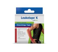 Actimove Leukotape K by Cinta neuropropioceptiva para apoyo muscular y alivio del dolor (5 m x 5 cm, 1 rollo), color rojo