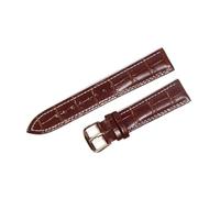 ACTINPANT 1 Correa de Reloj Cuero Genuino 18/20 mm con Hebilla Acero y Pasador(Brown White Line-RG,18mm)