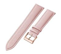 ACTINPANT 1 Correa de Reloj Cuero Genuino 22 mm for Hombre y Mujer(Pink-RG)