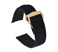 ACTINPANT 1 correa de reloj for AT150, serie 310.32, lona, de 20/21 mm(Black-Blue Line 3,20mm)