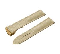 ACTINPANT 1 pieza for correa de reloj FKM 22 mm con hebilla mariposa, resistente al agua, suave, universal(Khaki-Gold Buckle)
