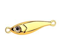 ACTINPANT 1 señuelo de Pesca Artificial de Color Dorado Plateado, de 5 a 60 g, de Metal, for lubina, lubina, Cuchara, Cebo Duro.(Golde Without Hook,30g-1.05oz)