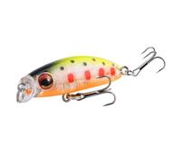 ACTINPANT 1 señuelo de Pesca Mini Minnow de 41 mm y 2,9 g, biónico, for lubina, Lucio, de hundimiento Lento, Wobbler, Ojos de pez 3D, señuelo de Pesca Duro, señuelos de manivela.(E)