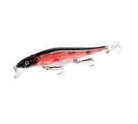 ACTINPANT 1 señuelo de Pesca Minnow de 11,5 cm y 13,9 g, Cebo Duro Artificial Flotante for lubina, señuelos Wobbler, crankbait, Lucio, anzuelos triples, Aparejos(E)