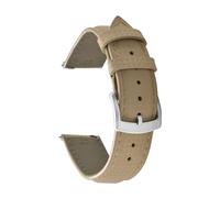 ACTINPANT Correa de Reloj Cuero híbrido FKM 20 mm y 22, Compatible con Relojes Resistentes al Agua(Khaki,19mm)