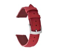ACTINPANT Correa de Reloj Cuero híbrido FKM 20 mm y 22, Compatible con Relojes Resistentes al Agua(Red,18mm)
