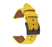 ACTINPANT Correa de reloj cuero híbrido liberación rápida 18/20/22 mm for SKX007 SKX009, correa deportiva impermeable(Yellow 2,20mm)