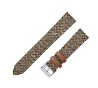 ACTINPANT Correa de reloj cuero tejido en lana, 18 mm, 20 y 22, estilo vintage, for hombre mujer(Khaki,20mm)