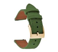 ACTINPANT Correa de Reloj Deportiva Cuero híbrido 18/20/22 mm for SKX007 SKX009(Green 3,18mm)