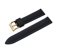 ACTINPANT Correa de Reloj Deportiva Transpirable, Impermeable, Suave, Ajuste Universal, 22 mm, for Hombre y Mujer, 1 Unidad(Black-Blue Line 3)