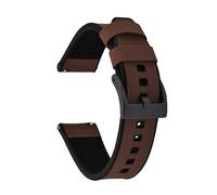 ACTINPANT Correa de reloj FKM 18/19/20/21/22/24 mm, impermeable, texturizada y transpirable(Black Brown 2,21mm)