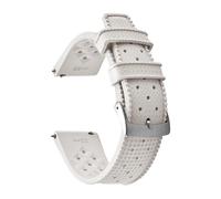 ACTINPANT Correa de reloj FKM suave 20/21 mm con hebilla plateada, negra y dorada(White-Buckle1,21mm)