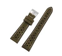 ACTINPANT Correa de Reloj Piel Vaca Primera Capa, Hecha a Mano, Vintage, 18, 19, 20, 21 y 22 mm, for Hombre Mujer, Transpirable, 1 Unidad(Green,19mm)