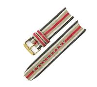 ACTINPANT Correa de Reloj Tejida for Burberry Bu7600 7680 ARC Interface con Rayas Tejido Transpirables for Hombre, Accesorios 22 mm(Stripes-Golden-K1)