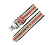 ACTINPANT Correa de Reloj Tejida for Burberry Bu7600 7680 ARC Interface con Rayas Tejido Transpirables for Hombre, Accesorios 22 mm(Stripes-Steel-B1)