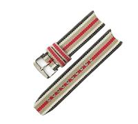 ACTINPANT Correa de Reloj Tejida for Burberry Bu7600 7680 ARC Interface con Rayas Tejido Transpirables for Hombre, Accesorios 22 mm(Stripes-Steel-K1)