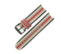 ACTINPANT Correa de Reloj Tejida for Burberry Bu7600 7680 ARC Interface con Rayas Tejido Transpirables for Hombre, Accesorios 22 mm(Stripes-Black-K1)