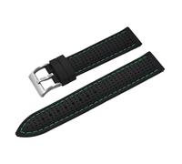 ACTINPANT Correa de reloj transpirable y porosa 22 mm for hombre mujer, accesorios buceo(Black-Green Line 1)