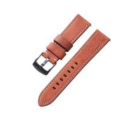 ACTINPANT Correa de Reloj Vintage Piel auténtica Crazy Horse, 20 mm, 22 y 24, Becerro, Color marrón, Negro, Verde Azul(Red Brown,20mm)
