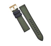 ACTINPANT Correa de repuesto for reloj híbrido FKM 20 mm(Black-Green 3)