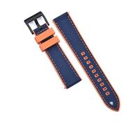 ACTINPANT Correa de repuesto for reloj híbrido FKM 20 mm(Orange-Blue 2)