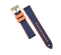 ACTINPANT Correa de repuesto for reloj híbrido FKM 22 mm(Orange-Blue 3)