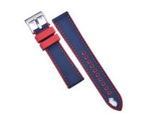 ACTINPANT Correa de repuesto for reloj híbrido FKM 22 mm(Red-Blue 1)