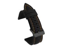 ACTINPANT Correa de repuesto for reloj S3 GT2 46 mm, Amazfit GTR 18, 20, 22 y 24, deportiva, resistente al agua, for hombre(Black orange black,22mm)