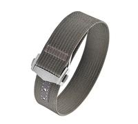 ACTINPANT Correa deportiva de 18 mm con hebilla plegable y acanalada for reloj tela(Gray-Buckle1)