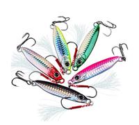 ACTINPANT Kit de 5 señuelos metálicos for Pesca con Cuchara, 7/10/15/20/30 g, for Pesca con Jigging y lubina, Cebo Artificial.(7g)