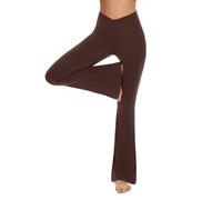 ACTINPUT Flared Leggings Yogahose Damen Schlaghose Blickdicht Cross Waist Bootleg Sporthose Bootcut Jogginghose Jazzpants Fitnesshose