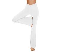 ACTINPUT Flared Leggings Yogahose Damen Schlaghose Blickdicht Cross Waist Bootleg Sporthose Bootcut Jogginghose Jazzpants Fitnesshose