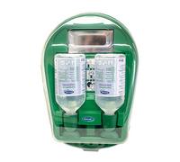 ACTIOMEDIC Eye Care Medidrop 1 I - Estación de Lavado de Ojos con 2 x 500 ml DIN EN 15 154-4 solución de cloruro de Sodio 0 9% I Lavado de Ojos estéril con solución Salina para el Trabajo