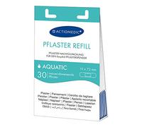ACTIOMEDIC I AQUATIC - Juego de 30 rebanadas compatibles con EasyAid Dispensador de parches, apósitos hipoalergénicos, repelentes al agua, para niños y adultos