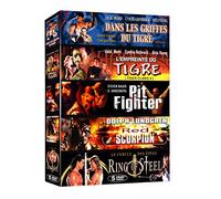 Action aventure - Coffret 5 films n° 2 : Dans les griffes du Tigre + L'empreinte du Tigre + Pit Fighter + Red Scorpion + Ring of Steel [Francia] [DVD]